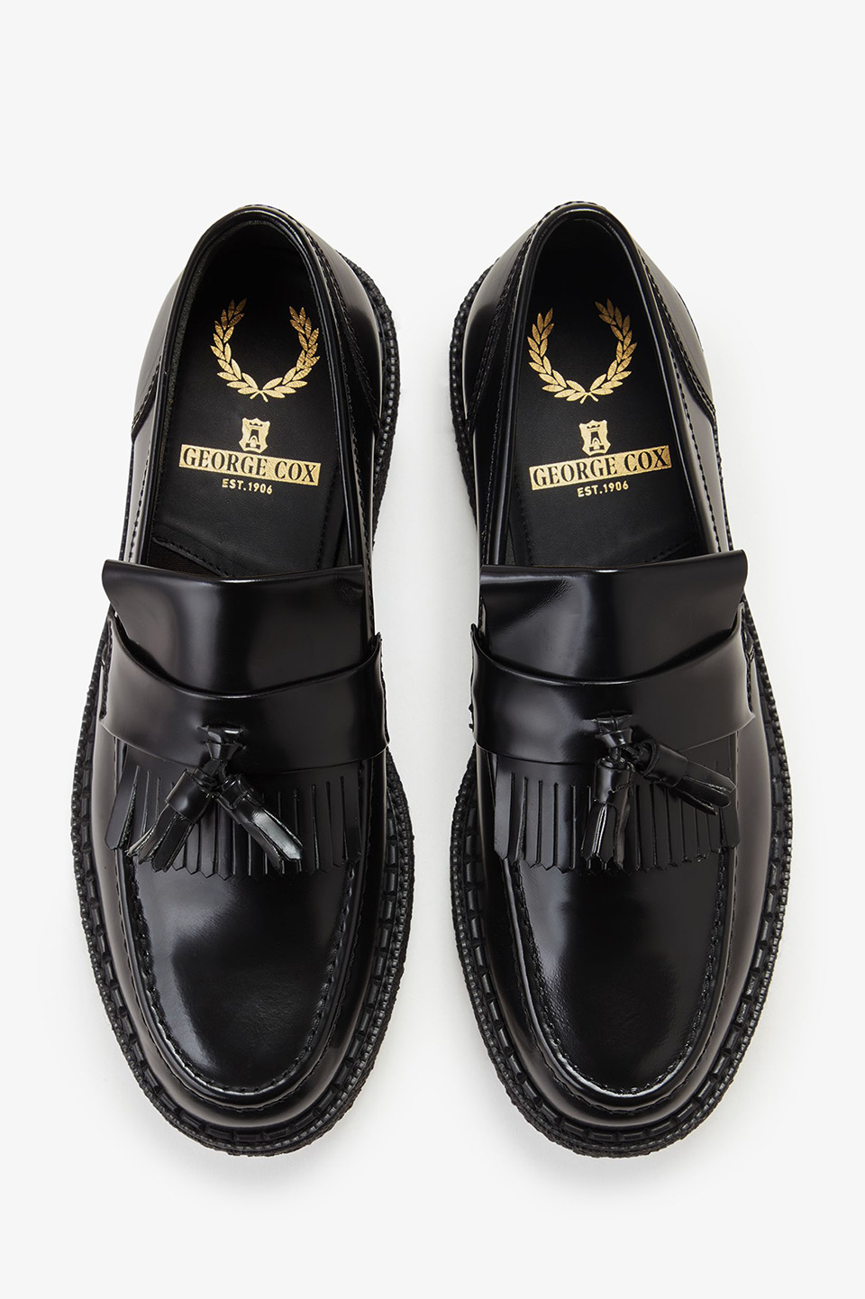 George Cox Tassel Loafer Leather(230 102A：BLACK): | FRED PERRY