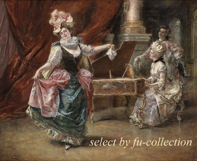 fu-collection】 ヨーロッパ名画 貴族・貴婦人 ダンス 0420S 送料無料