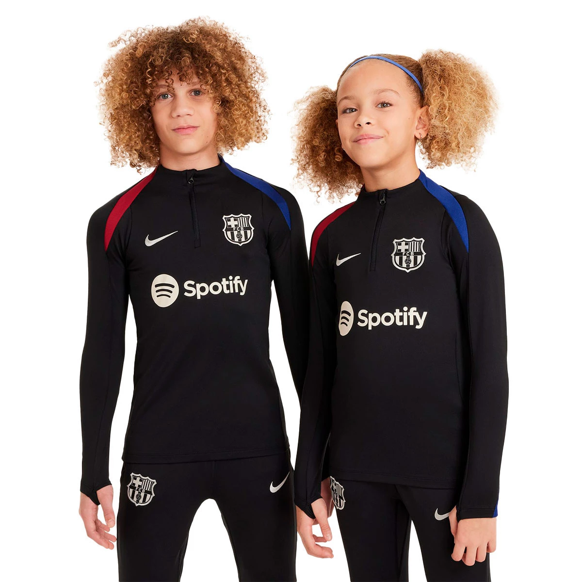 Sweatshirt Nike FC Barcelona Kinder Training 2024-2025 Schwarz