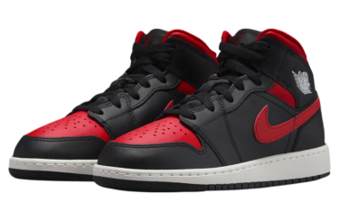 2025年 1/17 発売】NIKE AIR JORDAN 1 MID “Bred/Black/Red” (ナイキ