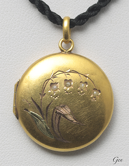 鈴蘭 ロケット・ペンダント フランス アンティークジュエリー