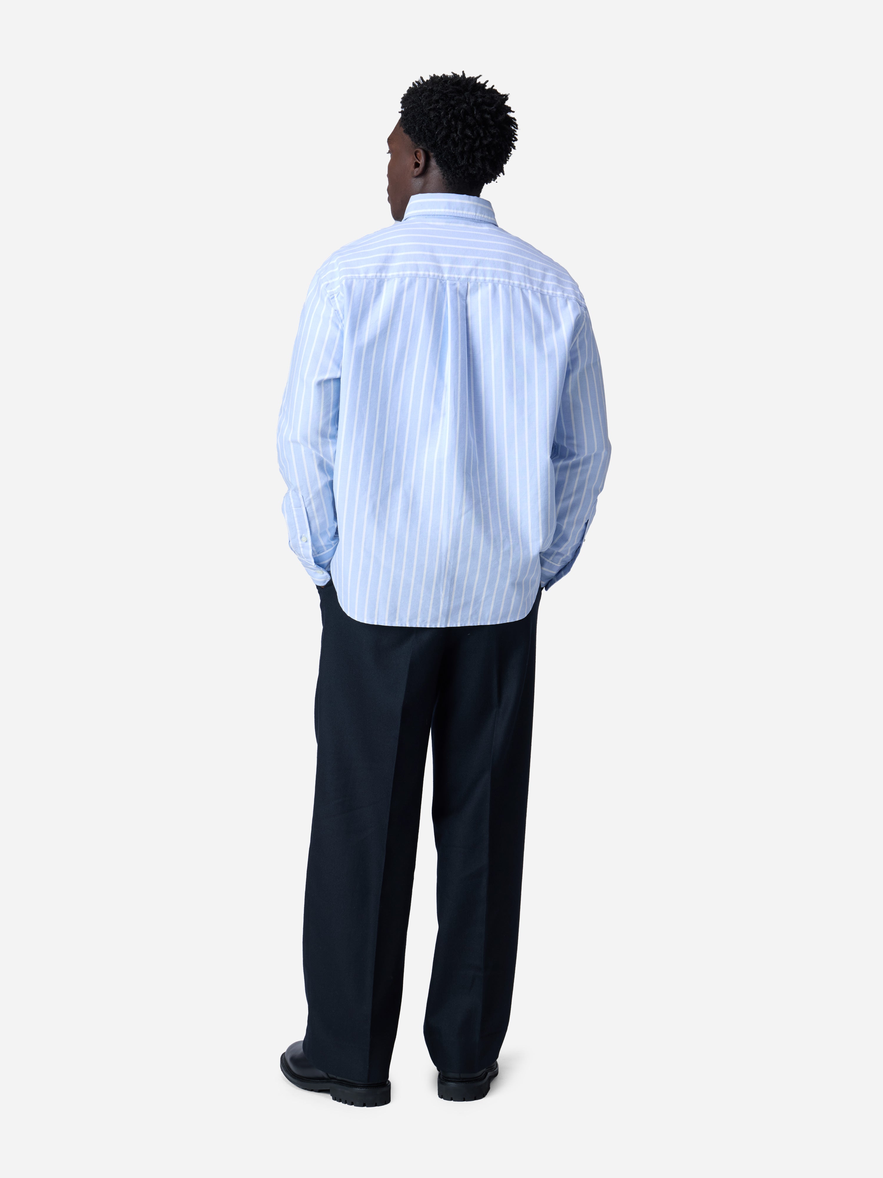 Big Oxford ~ Blue Banker Stripe – 3sixteen