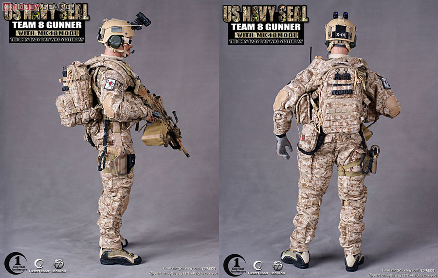 Crazy Dummy - 1/6 U.S.Modern Navy Seal Team 8 Gunner With MK48