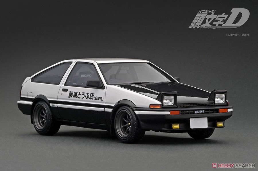 INITIAL D Toyota Sprinter Trueno 3Dr GT Apex (AE86) White/Black