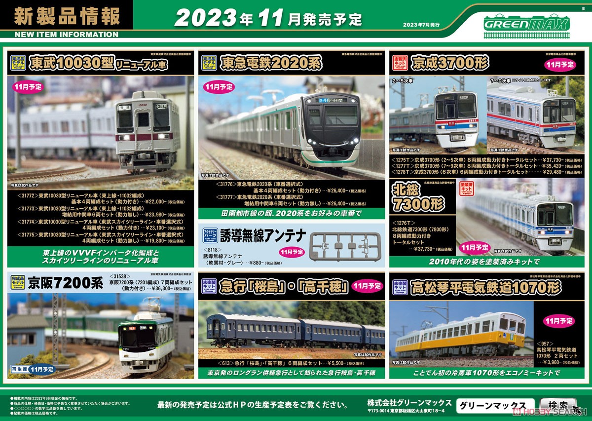 京成 3700形 (2～5次車) 8両編成動力付きトータルセット (8両・塗装