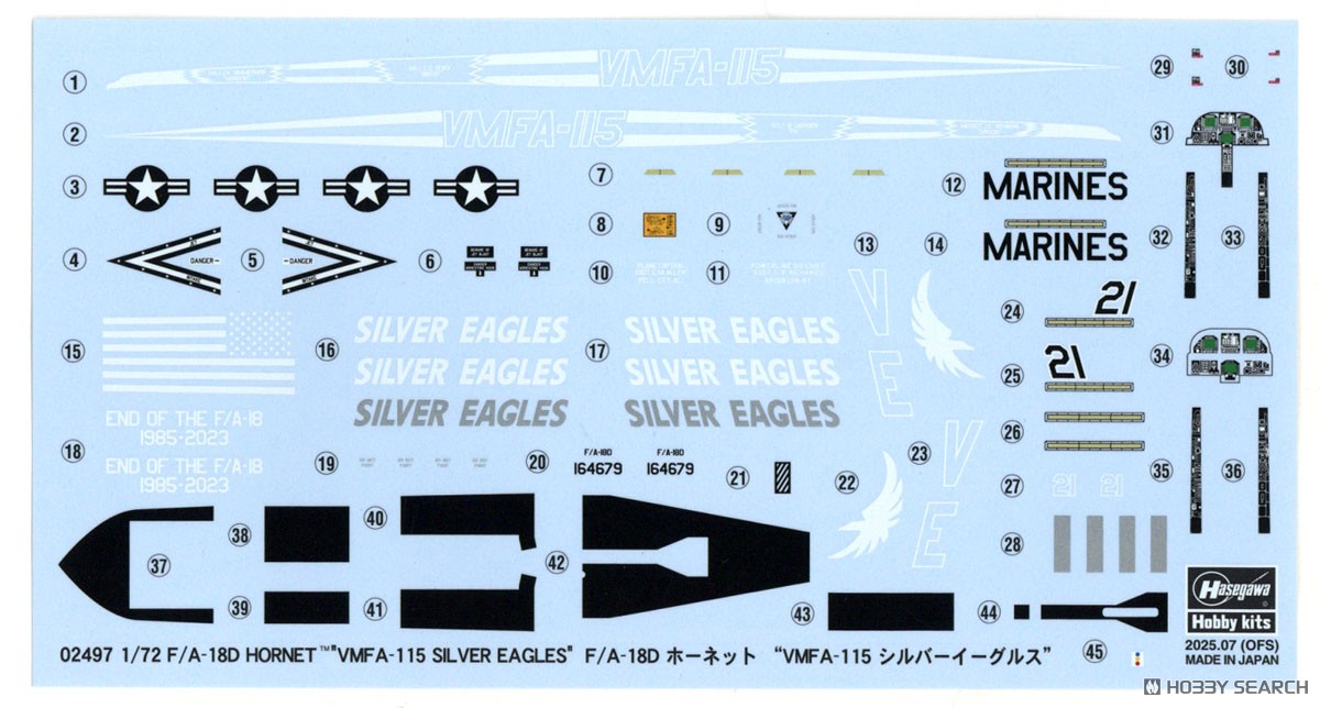 F/A-18D Hornet `VMFA-115 Silver Eagles` (Plastic model