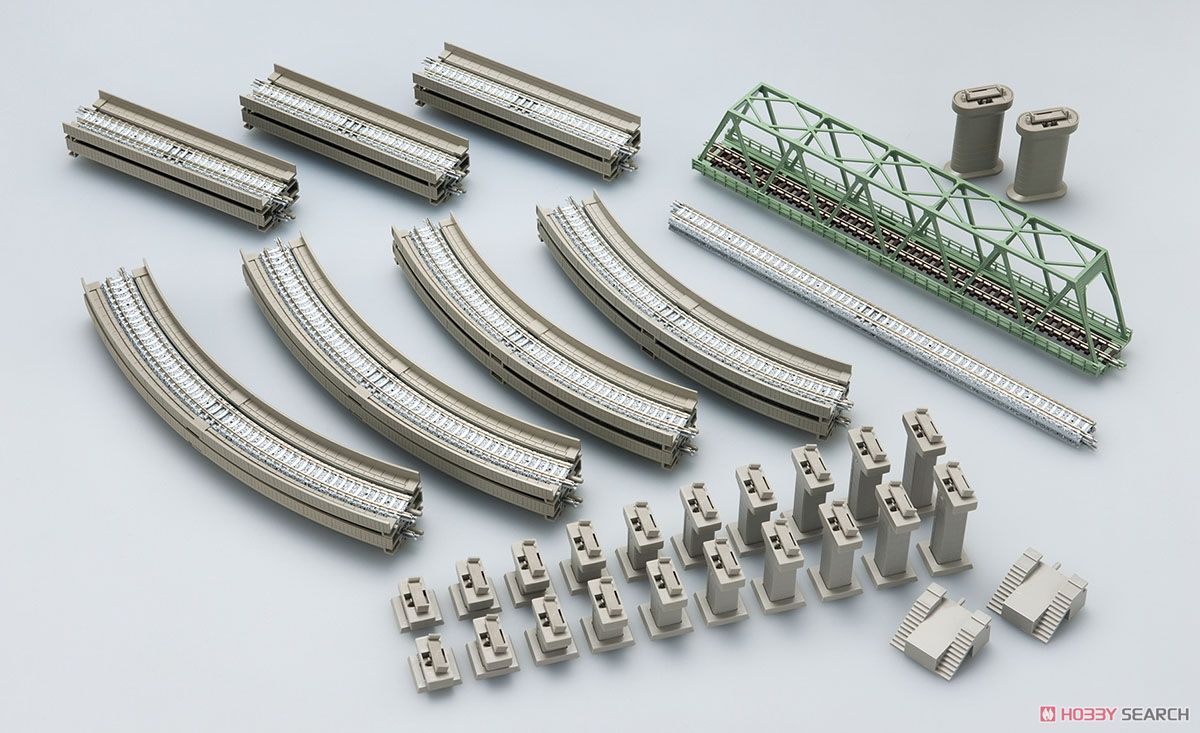 Fine Track Rail Set Single Track Viaduct Set (Track Layout C