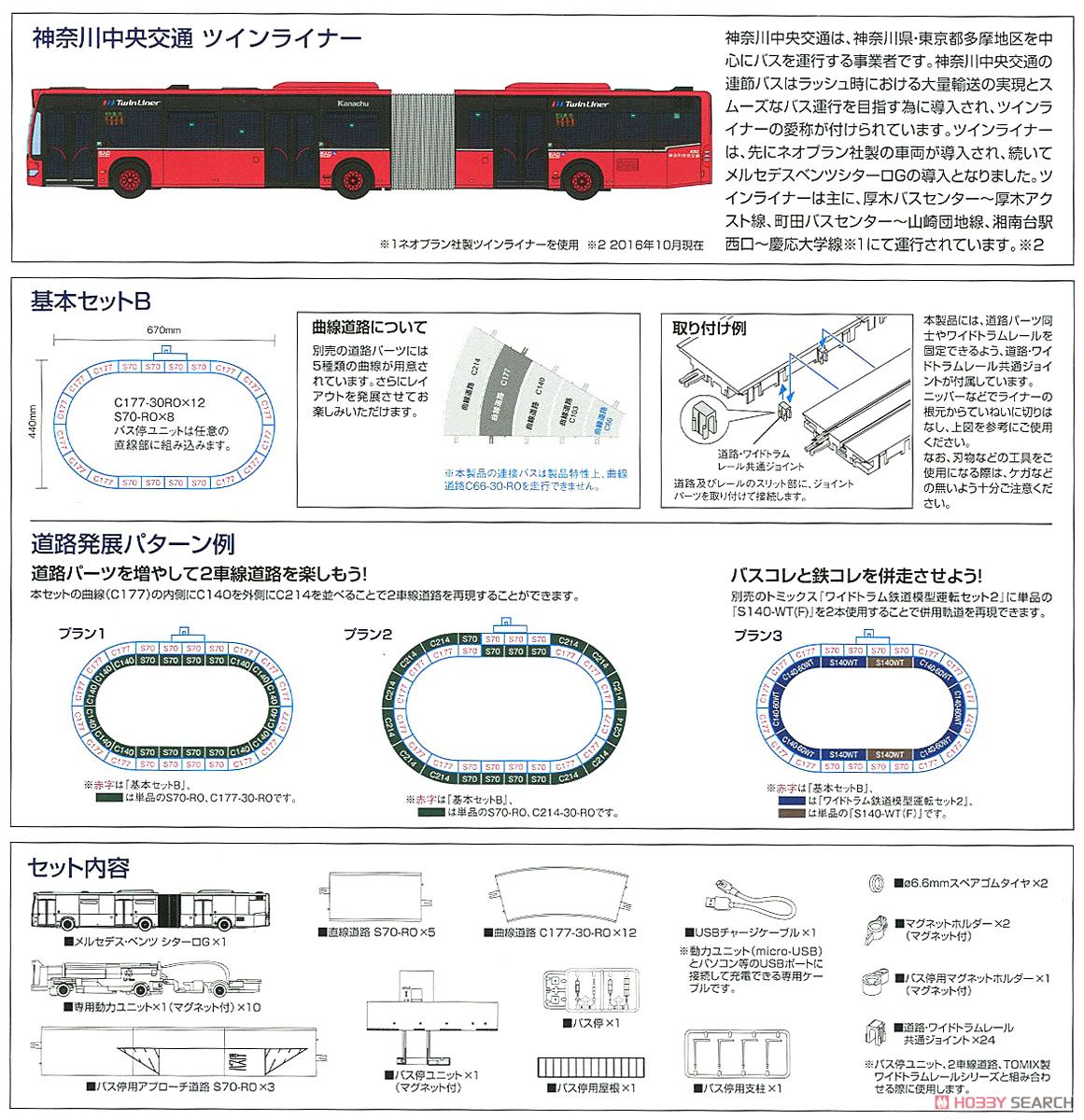 バスコレ走行システム 基本セット B-L1 神奈川中央交通 ツインライナー
