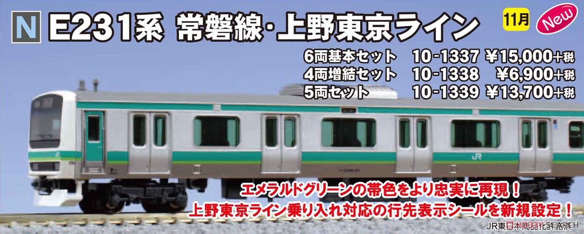 E231系 常磐線・上野東京ライン (基本・6両セット) (鉄道模型