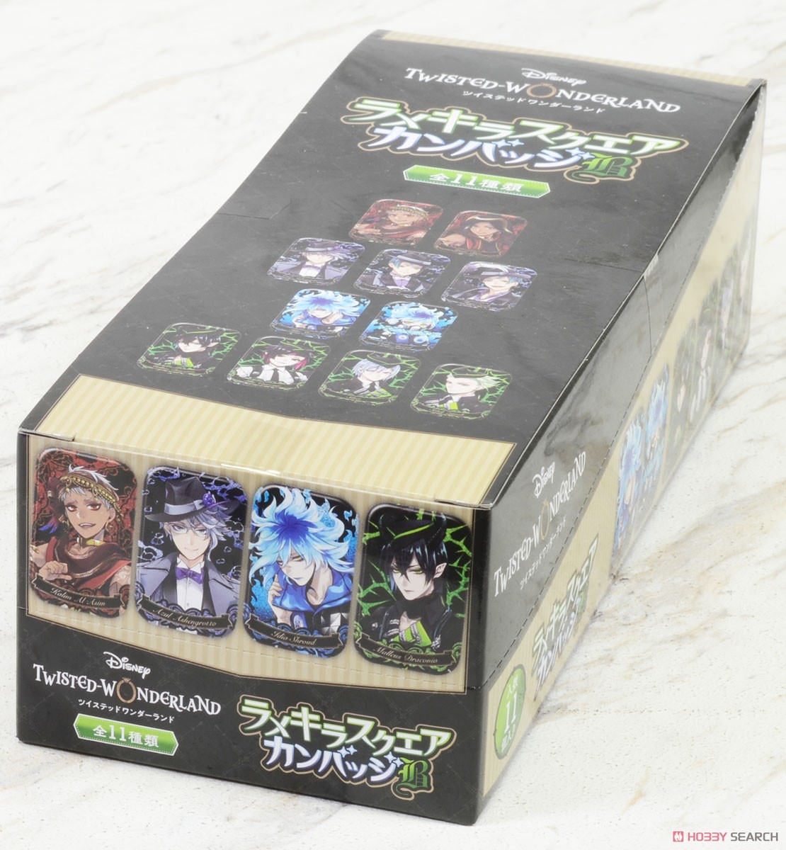 ディズニー ツイステッドワンダーランド ラメキラスクエアカンバッジ B