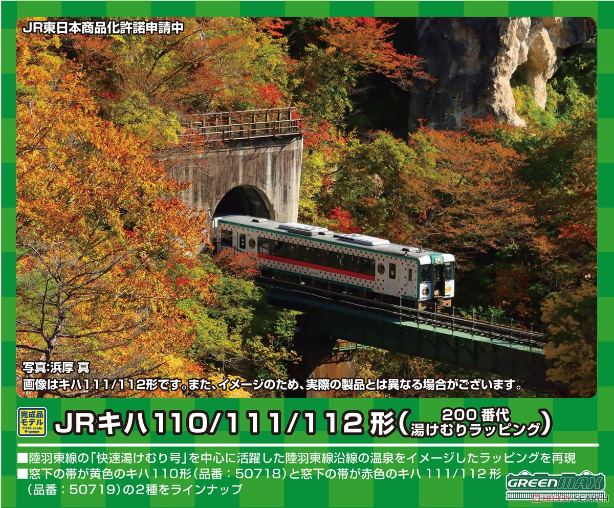 JR キハ110形 (200番代・湯けむりラッピング) 2両編成セット (動力付き