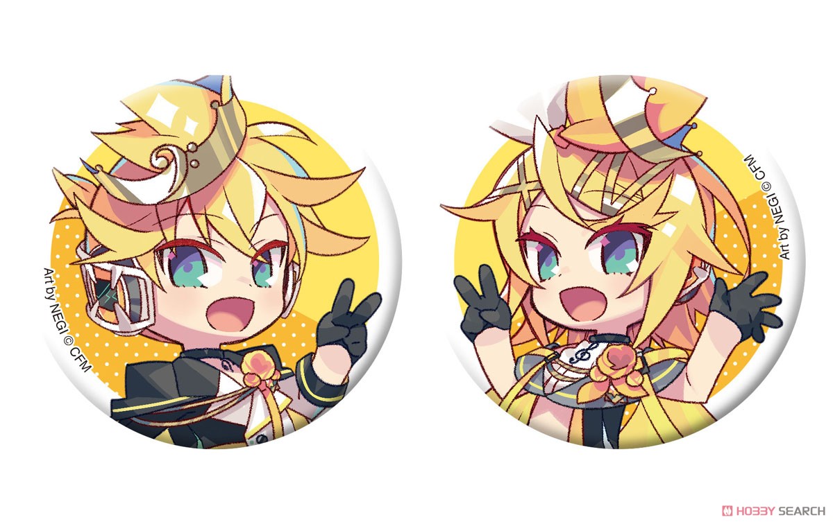 ボーカロイド初音ミク KAITO 缶バッジ 猫耳 朝顔みのる キャット