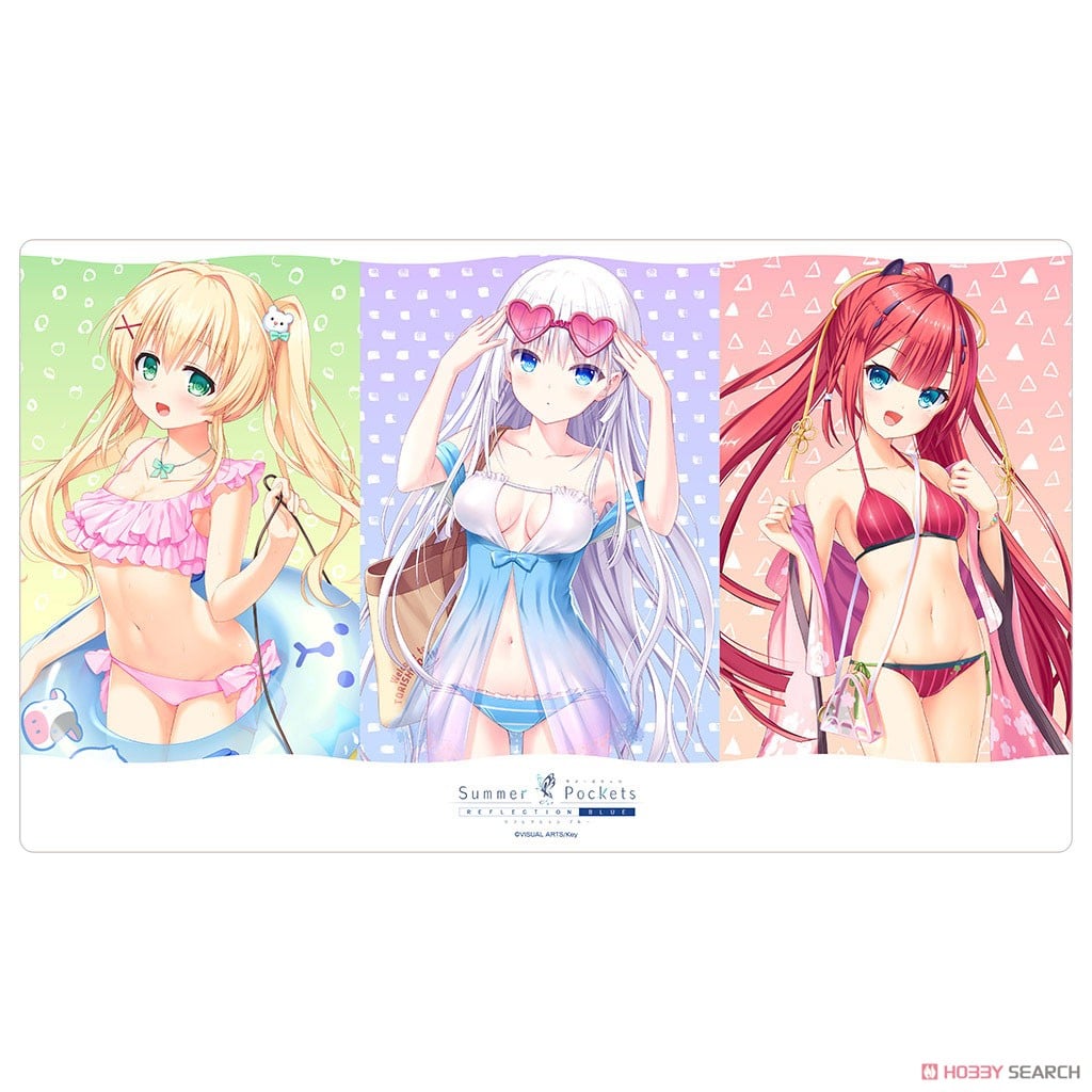 Summer Pockets REFLECTION BLUE] ラバーマット (しろは＆紬＆識/水着