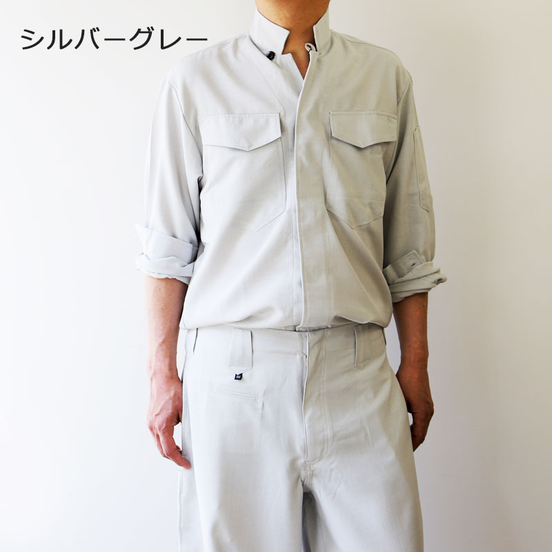 HOOH 鳳皇 【夏用】立衿シャツ ポリエステル素材 サマーカチオン No