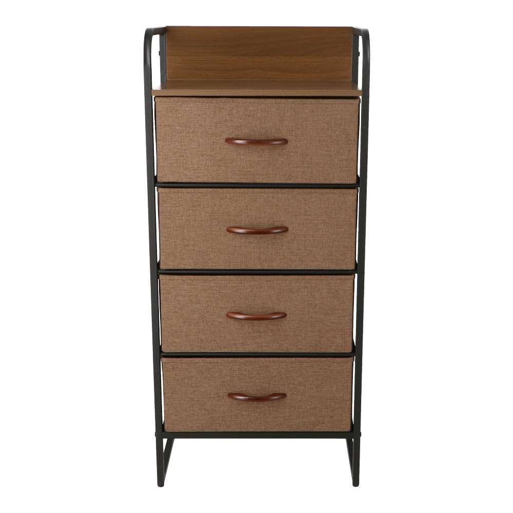 LIFELEX 木棚チェスト4段45 BR／BK 4530－99 ダーク