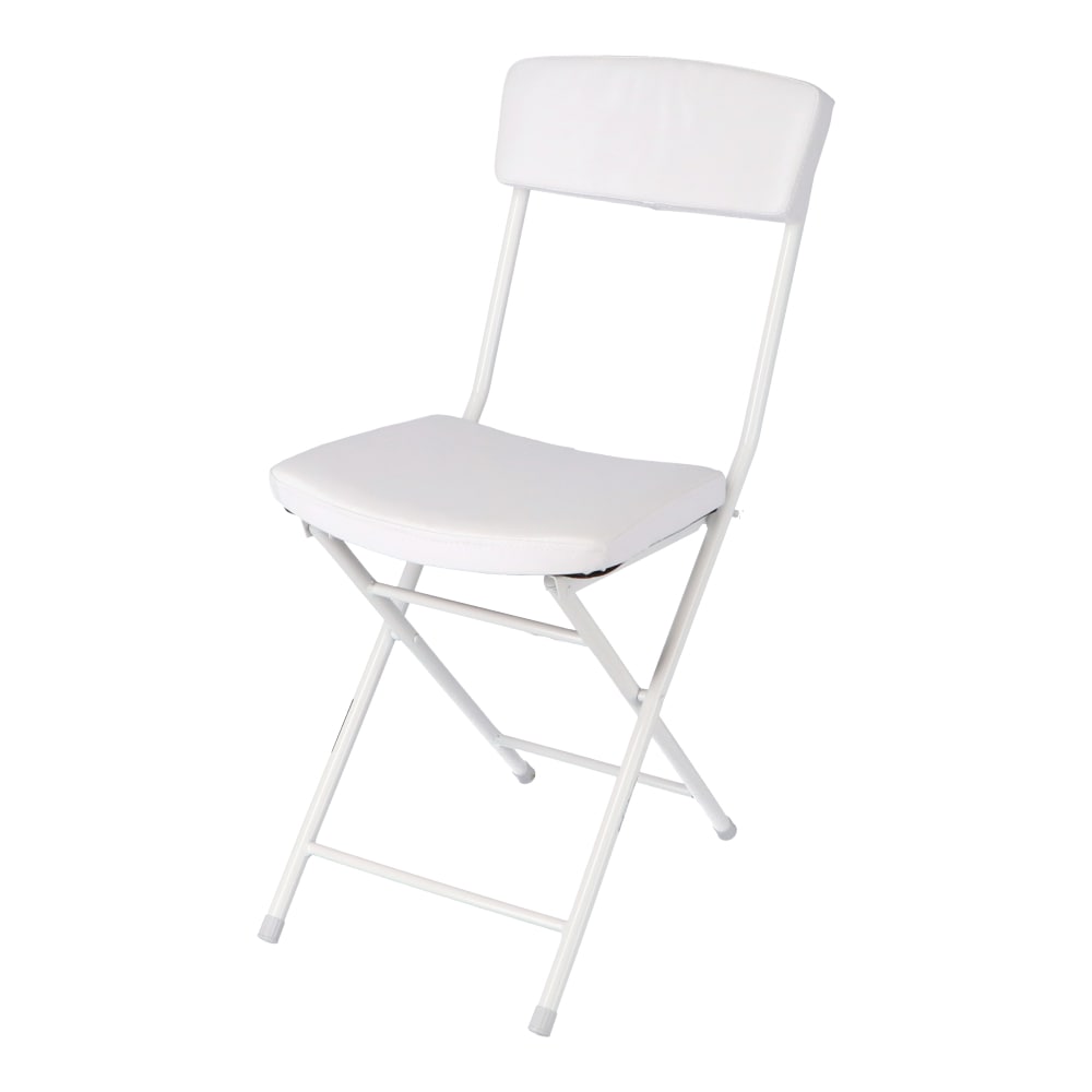 LIFELEX 背付折りたたみチェアPU レティムノ ホワイト／ホワイト
