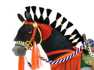 五月人形 / 粟生穂洲 / 奉書馬6号 黒毛 – 人形の鯉徳 オンラインショップ