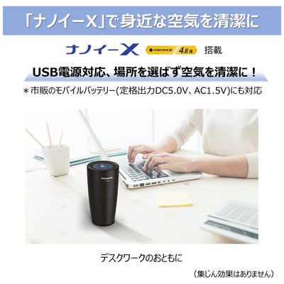 パナソニック Panasonic ナノイーX発生器 ブラック 空気清浄: 1畳
