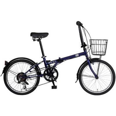 フィアット 20型 折りたたみ自転車 FIAT (ネイビー/外装6段変速)12231