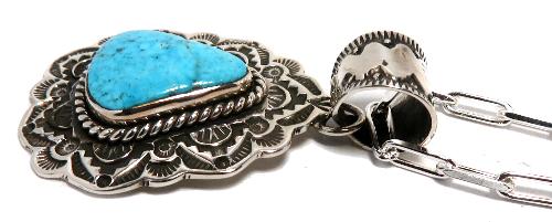 ターコイズ ペンダント インディアンジュエリー ナバホ族、Geneve