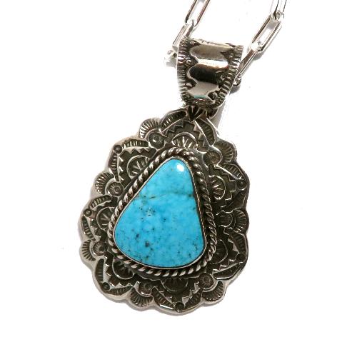 ターコイズ ペンダント インディアンジュエリー ナバホ族、Geneve
