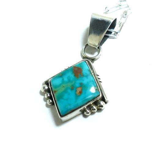 ターコイズ ペンダント インディアンジュエリー ナバホ族、Lucy Jake