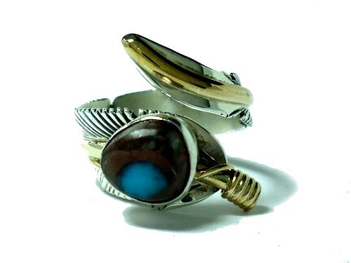 フェザーリング、インディアンジュエリー、羽型ジュエリー、Harvey Mace