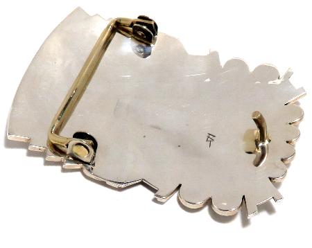 バックル ホピ族製作の オーバーレイ・シルバーバックル