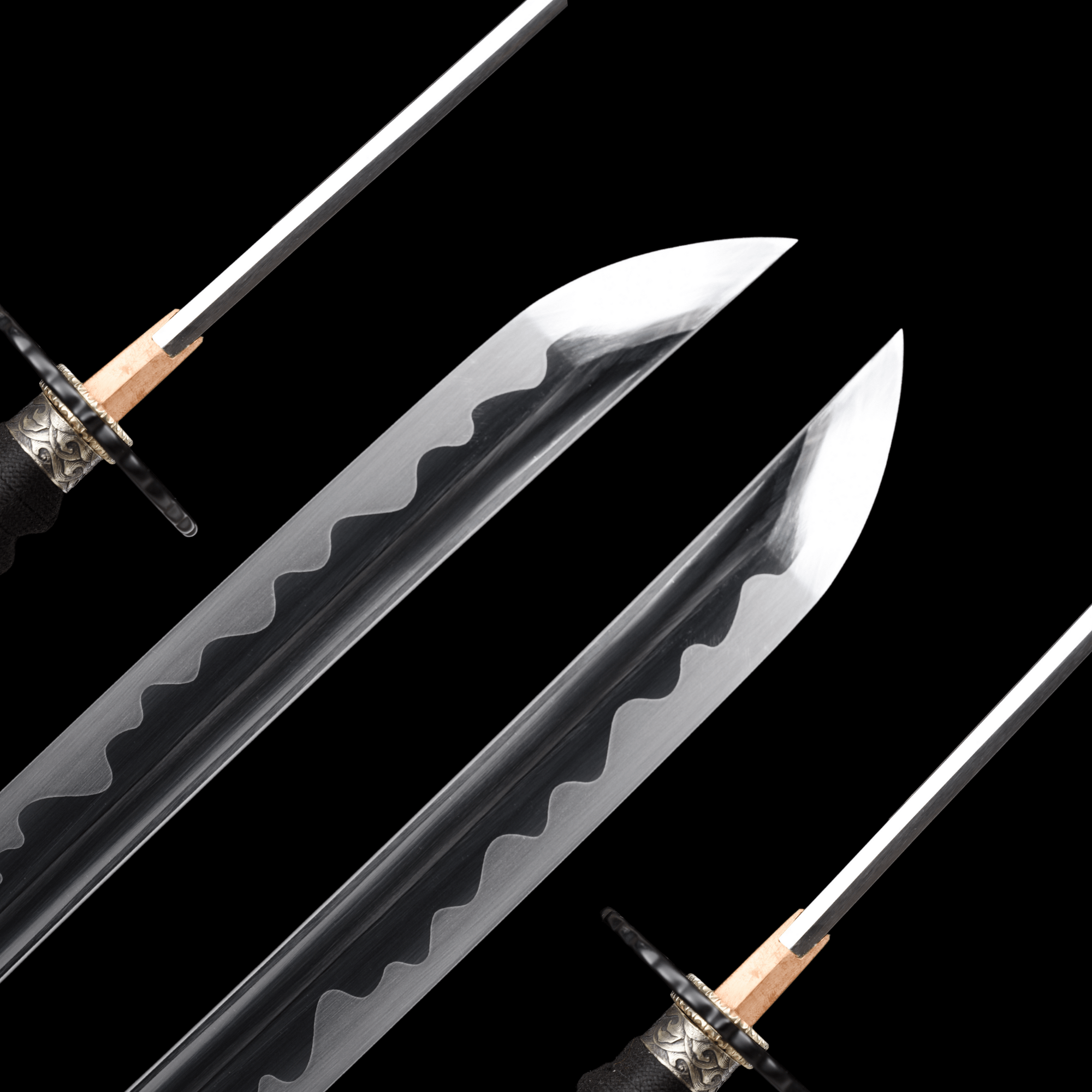 Australia Katana MidnightSurge Spring Steel with Black Ishime Saya