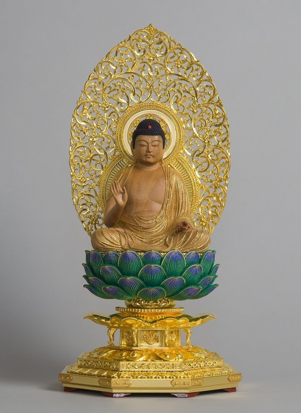 釈迦如来像(座像3寸5分/白檀) 京仏商谷口の制作事例 京都市西京区の京
