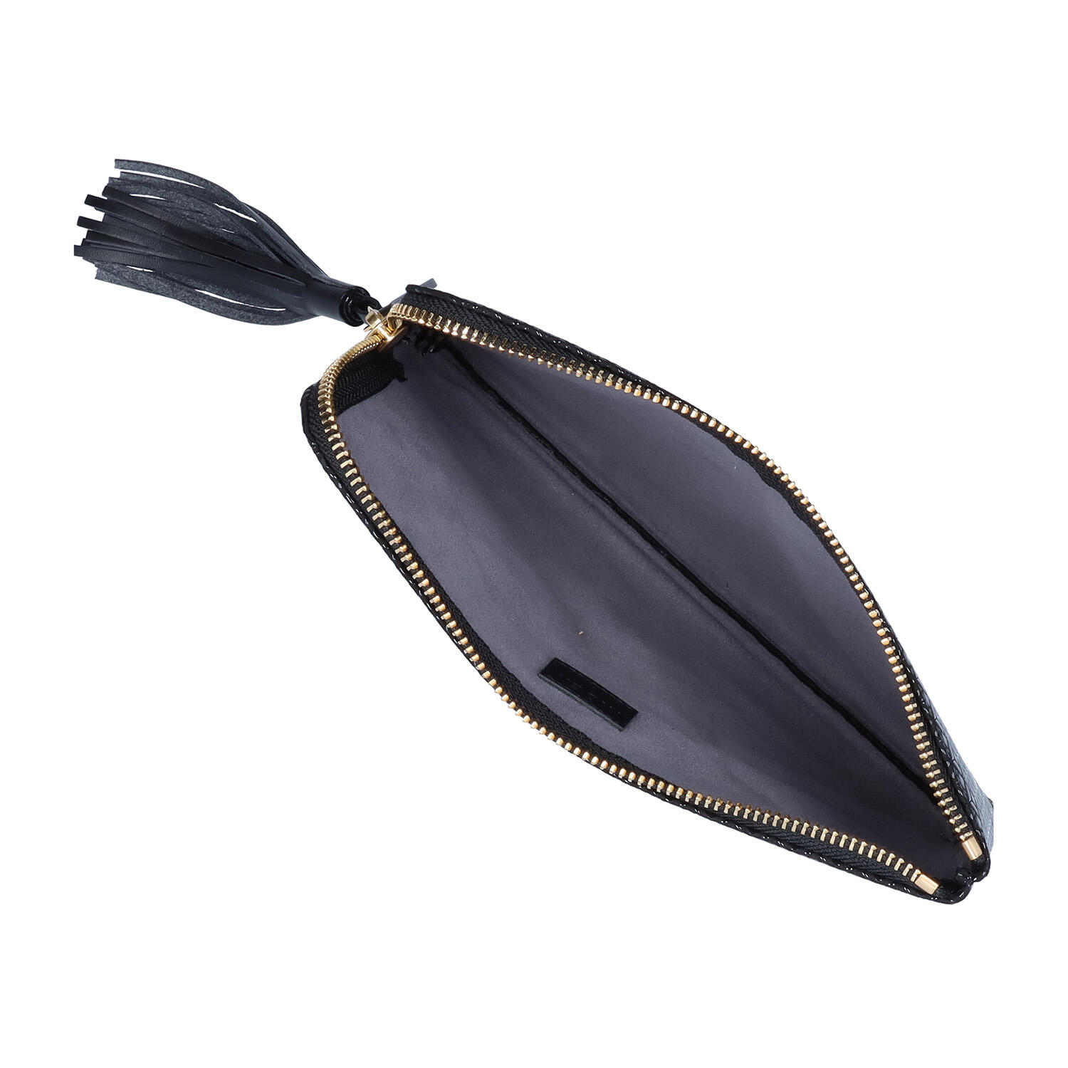 タッセル付き 甲州印伝 鹿革 漆 ポーチ クラッチバッグ | 株式会社 印