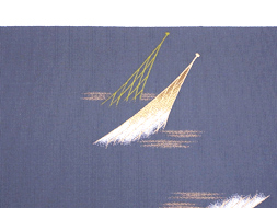 雲林綴」網干模様八寸名古屋帯 祥園製(k34076hd) 帯紹介