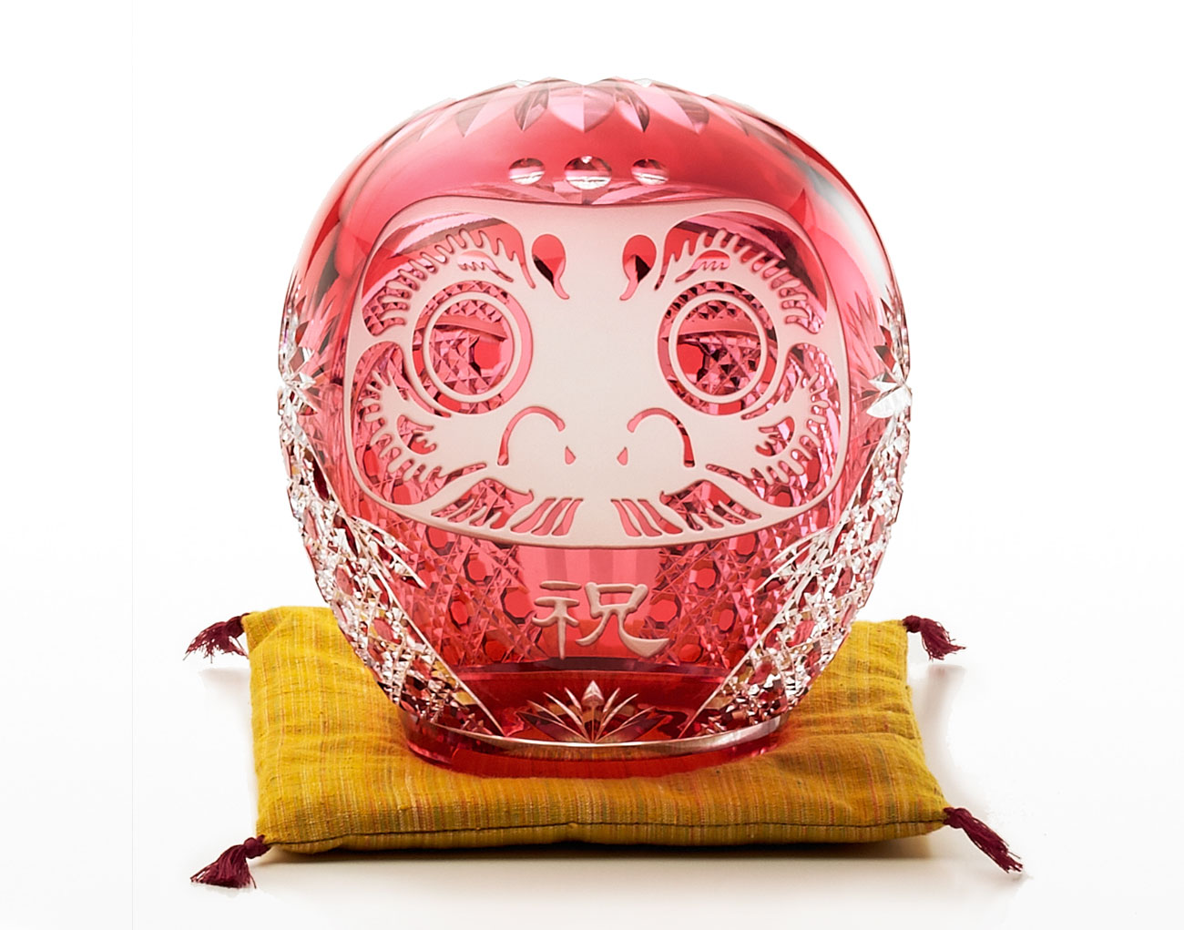 江戸切子 祝だるま（大） | カガミクリスタル