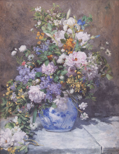 花の絵 絵画 Amazon.co.jp: キャンバス上の絵画抽象的な水彩画ブルー