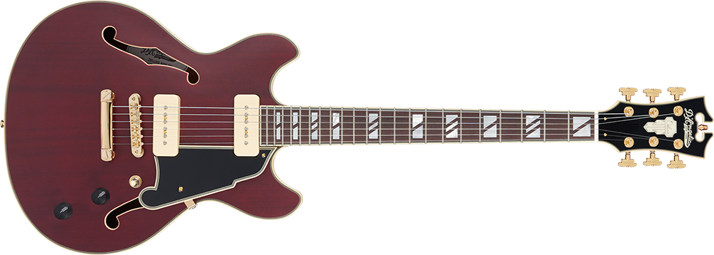 Deluxe Mini DC P-90 Satin Trans Wine | D'Angelico | 取扱いブランド