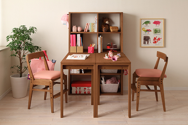 chibikoro】カリモク学習机5点セット：デスクチェア chibikoro
