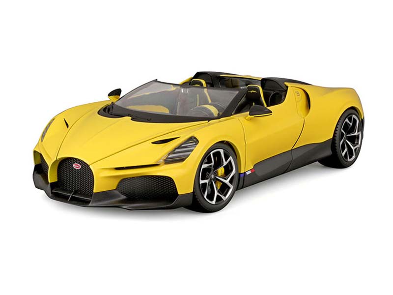 Bugatti Mistral – Yellow Diecast 1:18 Scale Model - Bburago