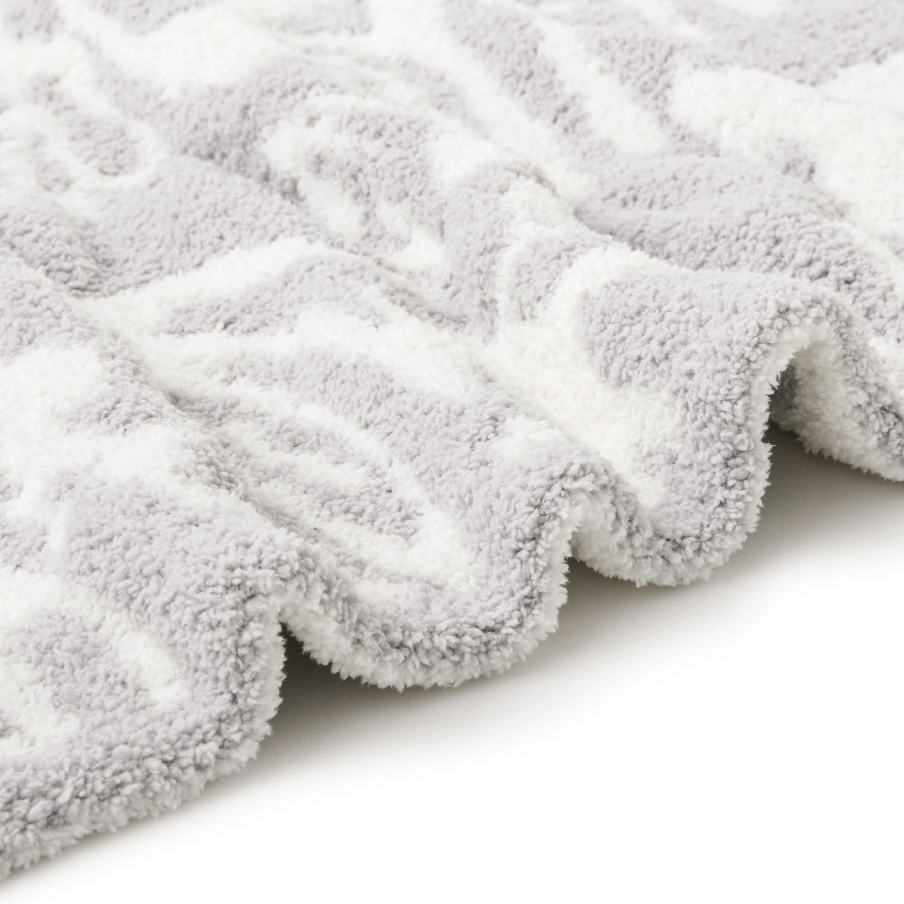 NAP BLANKET / DAMASK(110×150cm mist/creme): BLANKET | kashwere