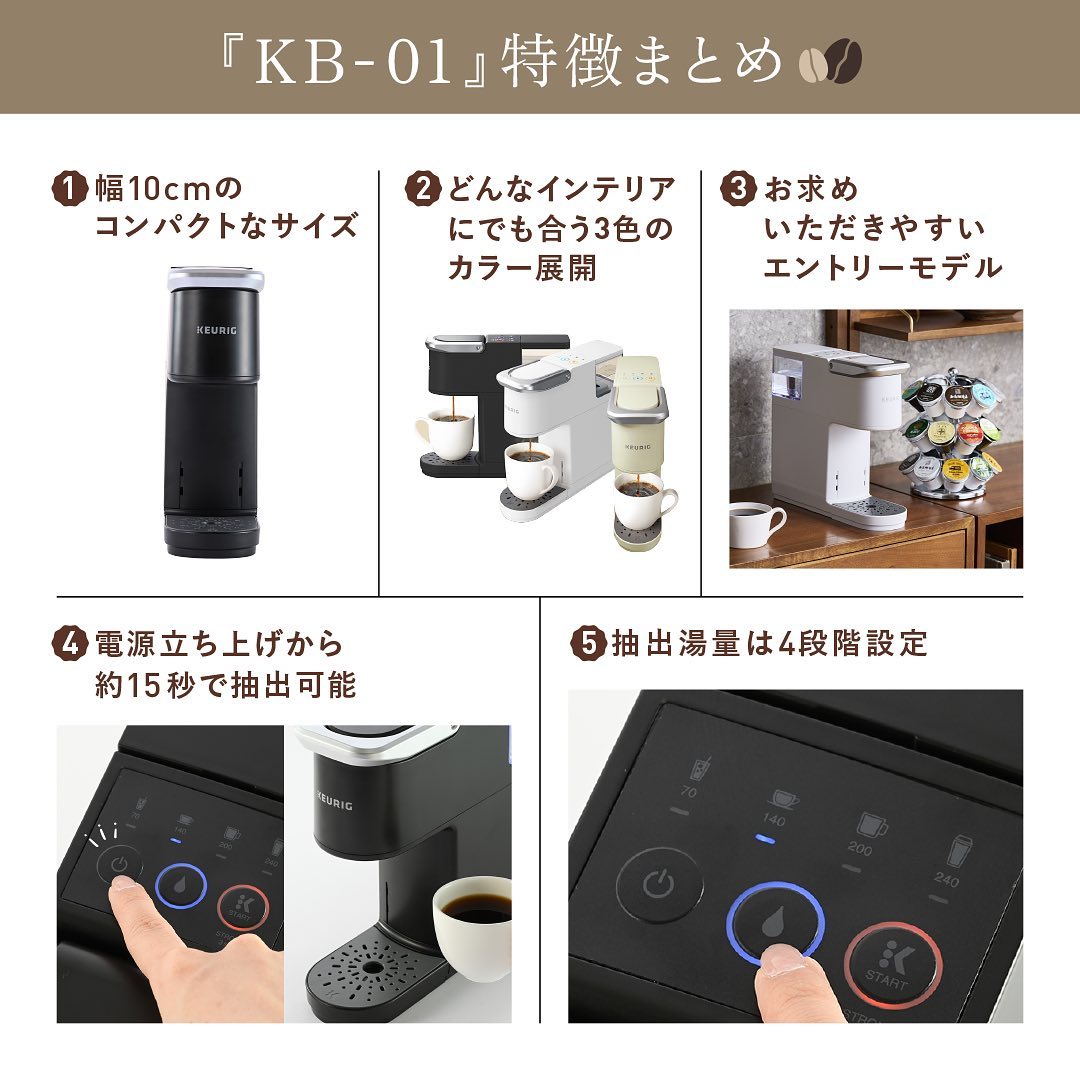 スターターセット KB-01 ホワイト / キューリグオンラインストア