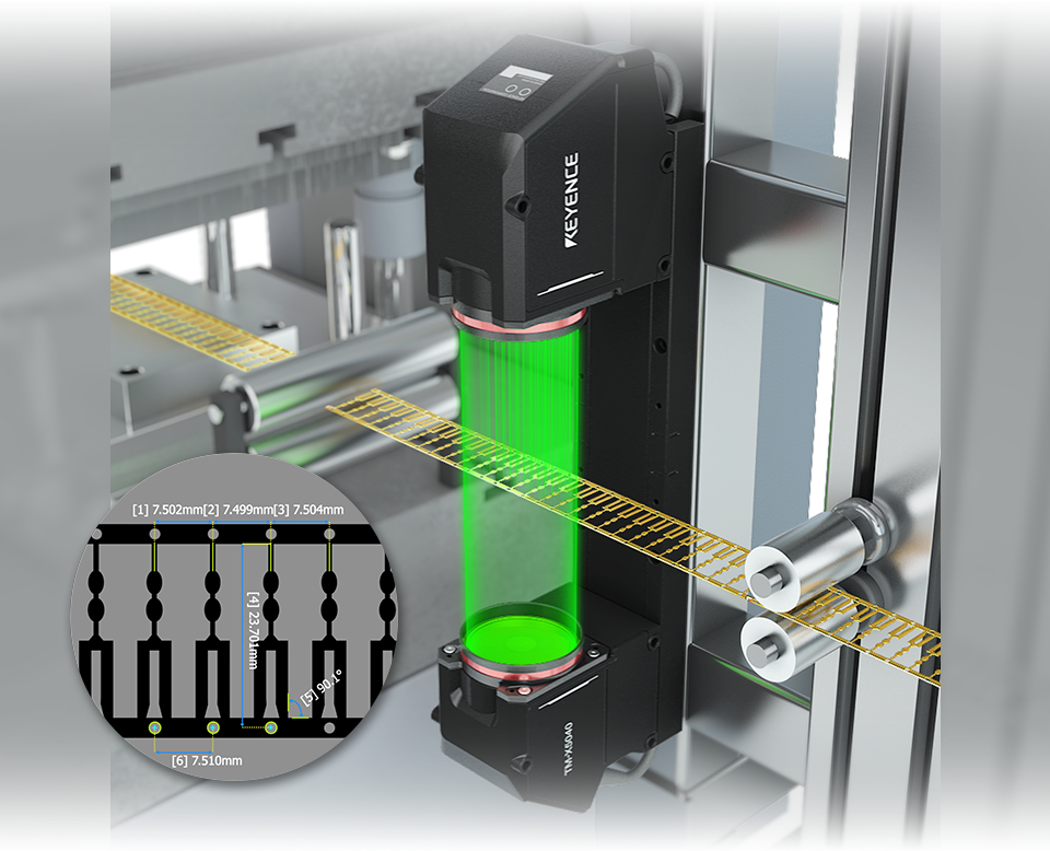インラインで寸法測定・良否判定できる画像測定器 | インライン投影