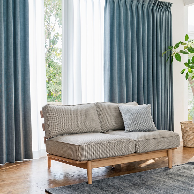 ケユカ タック付き遮光カーテン&レースセット 掃き出し窓用 ケユカ