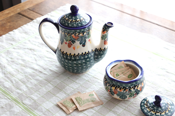 ティーポット（大）ポーリッシュポタリー(ポーランド食器)