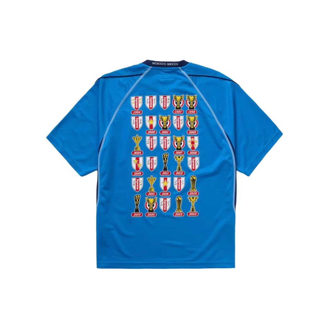 Supreme Jacquard Soccer Jersey Blue | Supreme | KershKicks