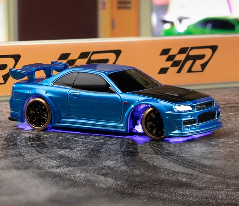 TURBO RACING 1/76スケール RTR R/Cカー C64ドリフト（ブルー）：技適