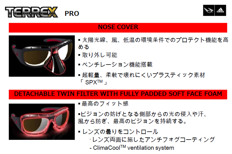 最強の保護性能を誇るスポーツグラス・adidasアディダス TERREX