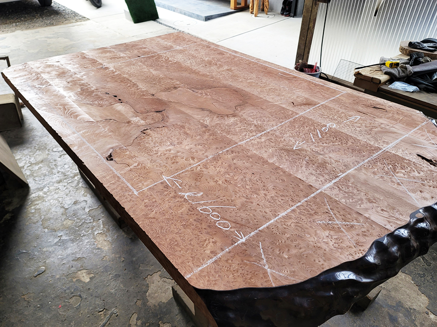 数十年使用した一枚板座卓をリメイク】一枚板を大切に利用したいお客様