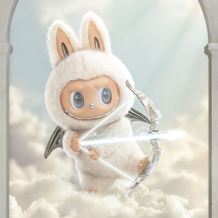 POP MART The Monsters Labubu Zimomo Angel In Clouds Figure No Tote