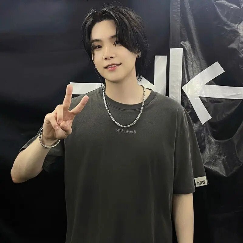 SUGA着用】BTS SUGA agustd ユンギ D-DAY Tシャツ L BTS SUGA Agust D Min