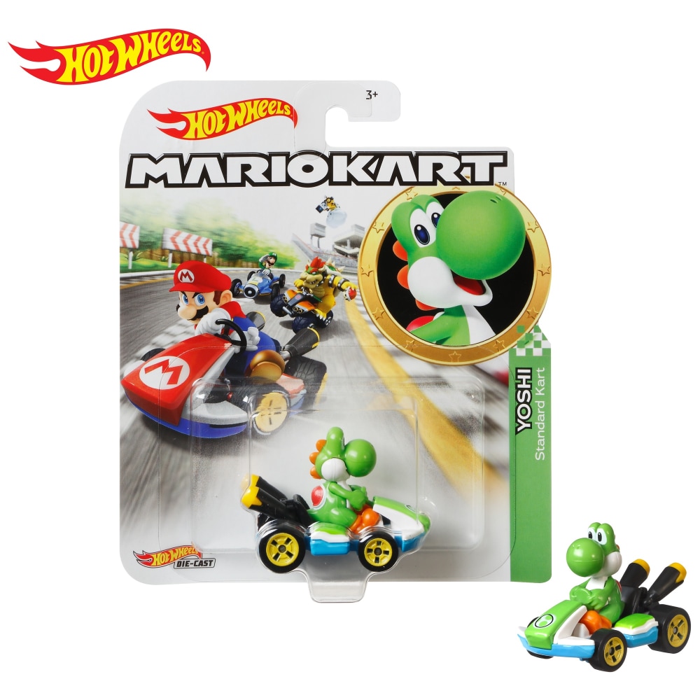 Mattel® Hot Wheels® Mario Kart™ Yoshi Standard Kart Toy Vehicle, 1