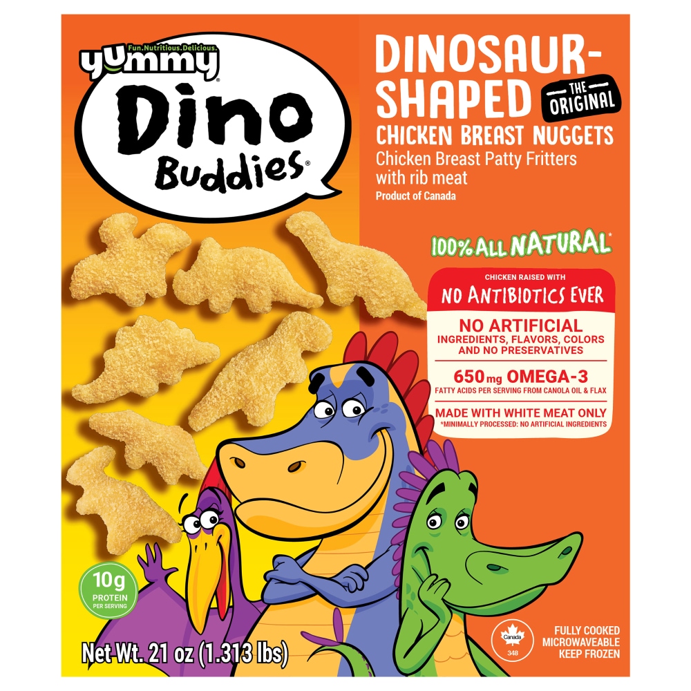 YummyÂ® Dino BuddiesÂ® Frozen Fully Cooked Dinosaur Shaped Chicken